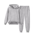 thumbnail image 5 of Girls Athletic Sweatsuit 2 Piece Outfit Long Sleeve Hoodie Pullover Sweatshirt Sweatpants Set Kids Teen Fall Trendy Tracksuit, 5 of 9