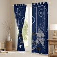 thumbnail image 3 of Castle Fairy Boys Girls Eat Sleep Ice Hockey Black Out Curtains,Ball Gamer Curtains Pack of 2 (42x63 Each),Sport Theme Bedroom Curtains,Luxury Bedroom Decor, 3 of 6