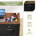 thumbnail image 5 of Topbuy Trash Bin Cabinet Tilt Out Garbage Cabinet w/ Anti-Tipping Kit & Adjustable Shelves Black, 5 of 9