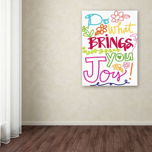 Trademark Fine Art "Find Joy" Canvas Art by Elizabeth Caldwell