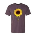 thumbnail image 2 of Sunflower Christian Faith Cross Inspirational/Christian Mens Premium Tri Blend T-Shirt, Vintage Purple, X-Large, 2 of 3