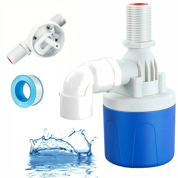 1/2" Top Inlet Water Float Valve, 1 Pack Automatic Water Level Control Valve For Water Tank Water Trough Pool Livestock Troughs Distille Solar Energy Auto Pot Aquarium