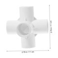 thumbnail image 4 of TAILTOSS 10Ud Unión PVC Para Construcción Marco Y Muebles Compatible Con Tuberías De Medio Pulgada, 4 of 8