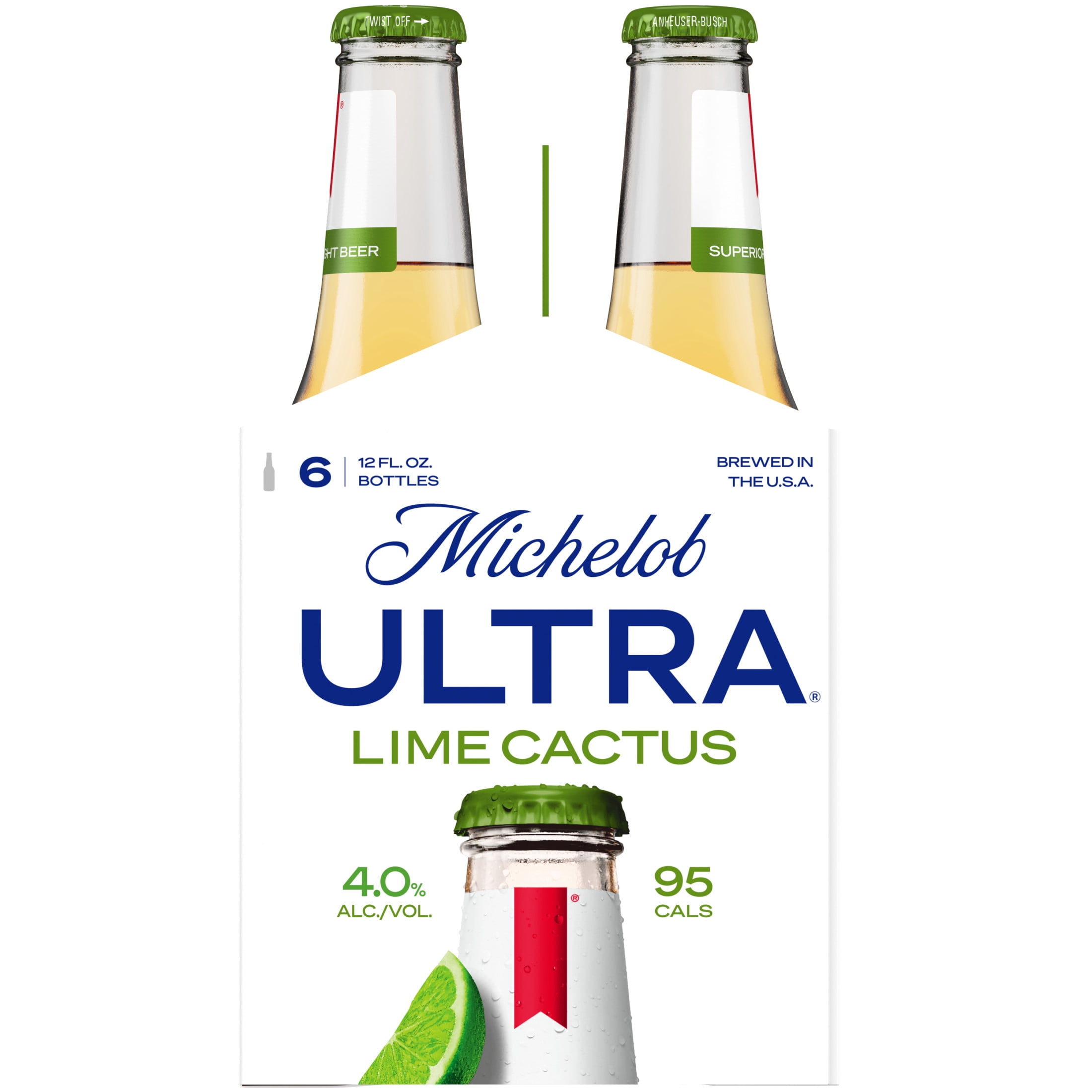 Michelob ULTRA Lime Cactus American Beer 6 pack 12 fl oz Glass Bottles 4% ABV
