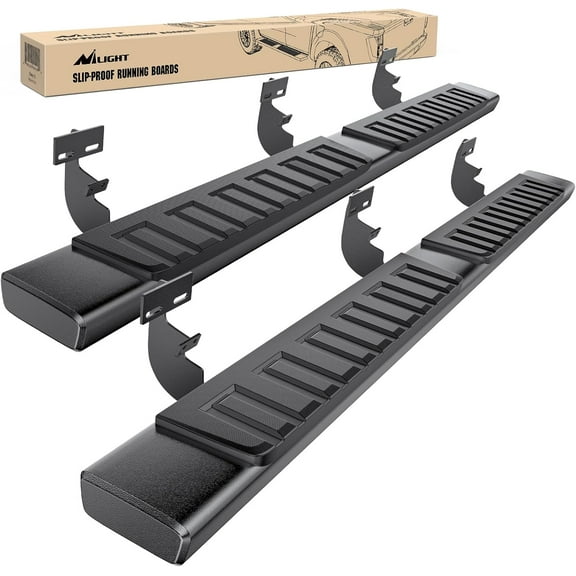 Nilight Running Boards for 2009-2018 Dodge Ram 1500 Quad Cab 2019-2024 Dodge Ram 1500 Classic 2010-2024 Dodge Ram 2500 3500 6inch Slip-Proof Aluminum Bolt-on Side Step Nerf Bars,Black