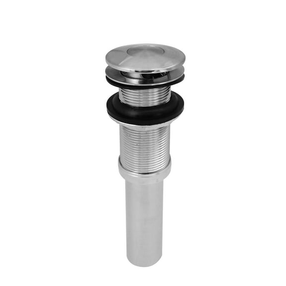 Keeney Decorative Solid Brass Pop-Up Drain for Bathroom Sinks Without Overflow, Chrome