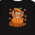 thumbnail image 4 of Inktastic Owl in a Pumpkin- cute for Halloween and Thanksgiving Boys or Girls Long Sleeve Toddler T-Shirt, 4 of 5