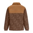 thumbnail image 3 of Maoxin Mens Tops Men's Fashion Solid Color Long Sleeve Hoodless Casual Outwear Jackets Coffee 3XL, 3 of 4