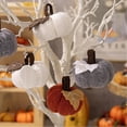 thumbnail image 3 of Mini calabazas, calabazas blancas, mini calabazas blancas, mini calabazas para manualidades, colgante de calabaza tejida, colgante de calabaza tejida en miniatura para Halloween, decoración de otoño (, 3 of 7