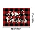 thumbnail image 3 of CuiLiyq Red and Black Buffalo Plaid Merry Christmas Party Placemats Set of 4, 18" x 12" Seasonal Winter Table Mats for Party Kitchen Dining Decoration (E), 3 of 8
