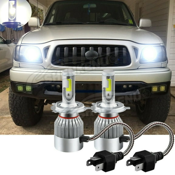 Super Bright White LED Headlight High Low Beam Bulbs for 1997-2004 Toyota Tacoma