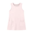 thumbnail image 4 of Vividxx Girls Dress Sleeveless Solid Color Dresses For Toddler Lightweight Cozy For Warm Weather 2-3 Years, 4 of 4