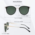 thumbnail image 3 of Firmoo Polarized Sunglasses for Women and Men,Vintage Frame UV400 protection Anti Glare Lens for Driving and Traveling, 3 of 13