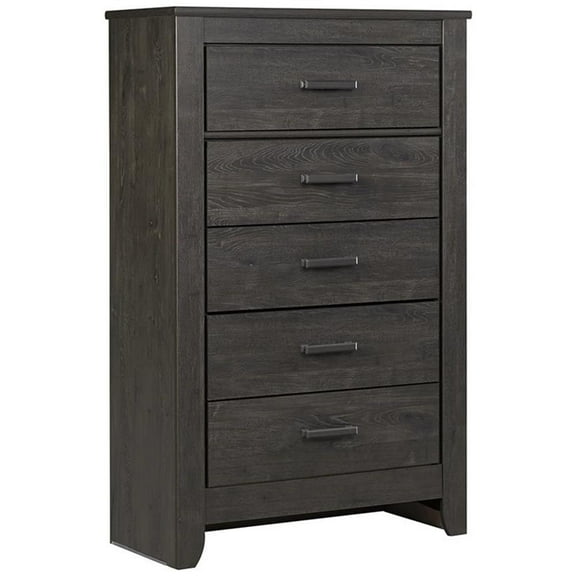 Signature Design by Ashley Brinxton 5 Drawer Chest in Almost Black