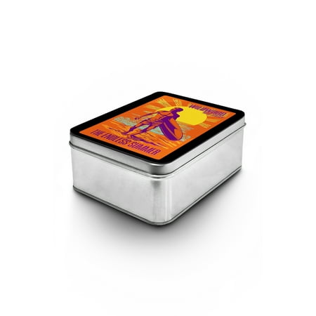 - The Endless Summer - Psychedelic Surfer - Wildwood, NJ- Lantern Press Artwork (Keepsake Tin)