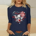 thumbnail image 2 of HBYJLZYG American Flag Shirt Women 4Th Of July Cute Dog Shirts Tops Independence Day Usa Patriotic T Shirts, 2 of 4