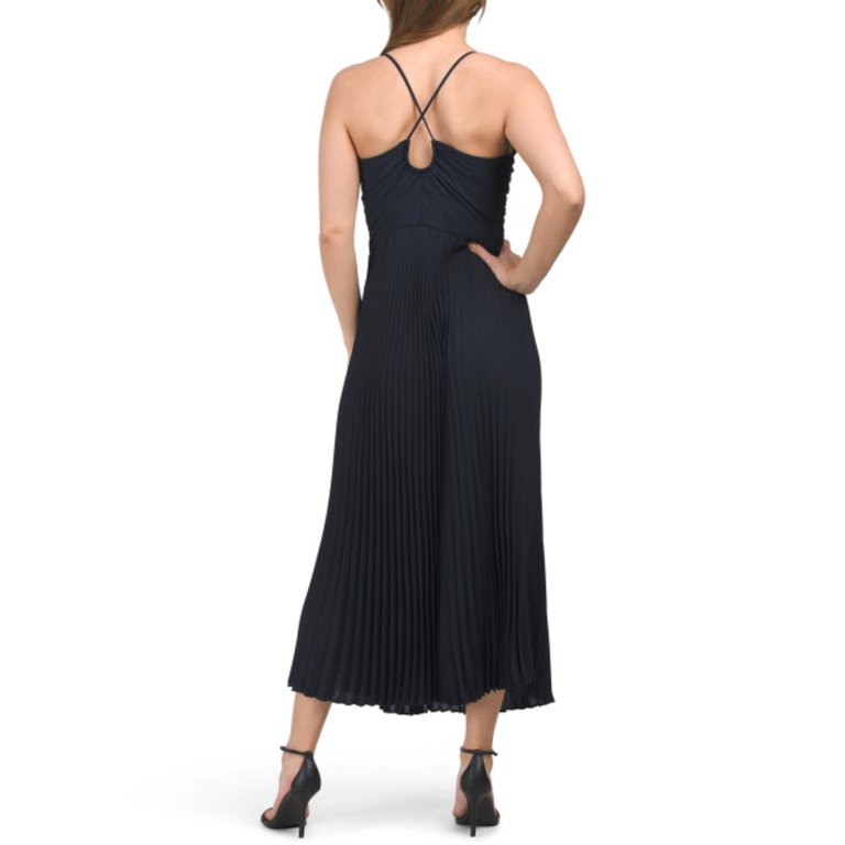 green emerald velvet dress Windsor Jenn V-Neck Strappy Back Slit Long Formal Dress in Ivory | Size: S