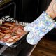 thumbnail image 4 of Long Silicone Gloves Kitchen Microwave Oven Baking Insulation Fancy Fabric Gloves, 4 of 6