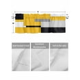 thumbnail image 4 of Valances for Windows Yellow Black Patchwork Rod Pocket Cafe Window Treatments Valance Curtains for Kitchen Bathroom Laundry Basement Windows 56"x16", 4 of 9