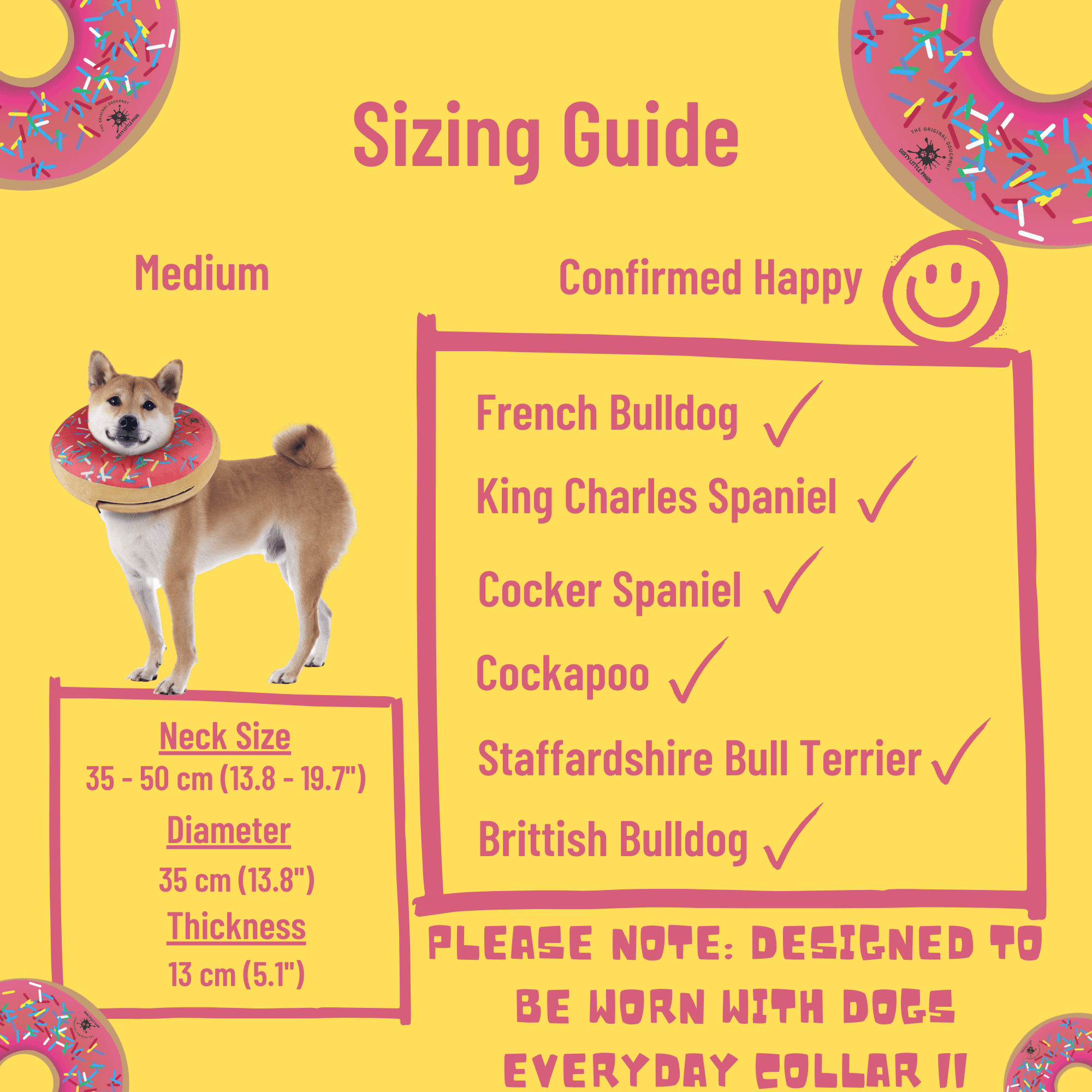 Dog Donut Collar | Great Alternative to a Traditional Dog Cone or a Soft Dog Cone Collar | Our Inflatable Dog Cone is an Excellent Cone for Dogs after Surgery | Dog Cones for Medium Dogs (Pink)
