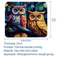thumbnail image 5 of Owl Square Desk Pad Mouse Mat Gaming Mousepad, 8.3x9.8 Inch, Non-Slip Rubber Bottom, Printed, Suitable for Office and Gaming, 5 of 6