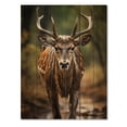 thumbnail image 3 of Designart "African Majestic Antelope Strolling" Animals Print on Natural Pine Wood, 3 of 5
