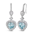 thumbnail image 4 of Indulge in Your Confidence with TheJewelryHut Fancy Designer Vintage Inspired Style Blue and White Crystalline in Silver Earrings, 4 of 4