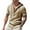 Apricot, variant on Men's Breathable Shirt Chic Linen Henley Spring Short Sleeve Summer Soft Drawstring Top Tee Casual Button Apricot Large