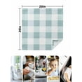 thumbnail image 5 of nqOlkjepod Aqua Plaid Cloth Napkins Set of 8 Reusable Dinner Napkins, Spring Summer Farmhouse Buffalo Checkered Cocktail Napkin Washable Table Napkins for Wedding/Holiday Party/Baby Shower 20"x20", 5 of 8