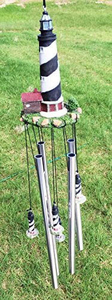 Cape Hatteras Lighthouse Nautical Beacon Resonant Relaxing Wind Chime Patio Garden Decor