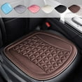 thumbnail image 6 of Car Seat Covers,Ice Silk Car Seat Cushion Pad Mat[carbonized Leather] Ventilated Breathable Comfortable Interior Seat Covers,Cooling Bottom Seat Cover for Car [Coffee Front Seat], 6 of 6