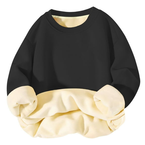 Huowey Baby Boys Girls Lined Long Sleeve Kids Warm Winter Pullover Hoodie Pullover Hooded Sweatshirt Sweater Stylish Dailywear, 7-8 Years