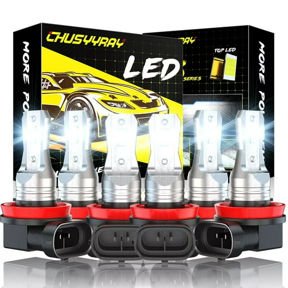 For Dodge Grand Caravan 2011 2012 2013 2014 H11 LED Headlight High Low Beam Fog Light Bulbs Kit White 6x