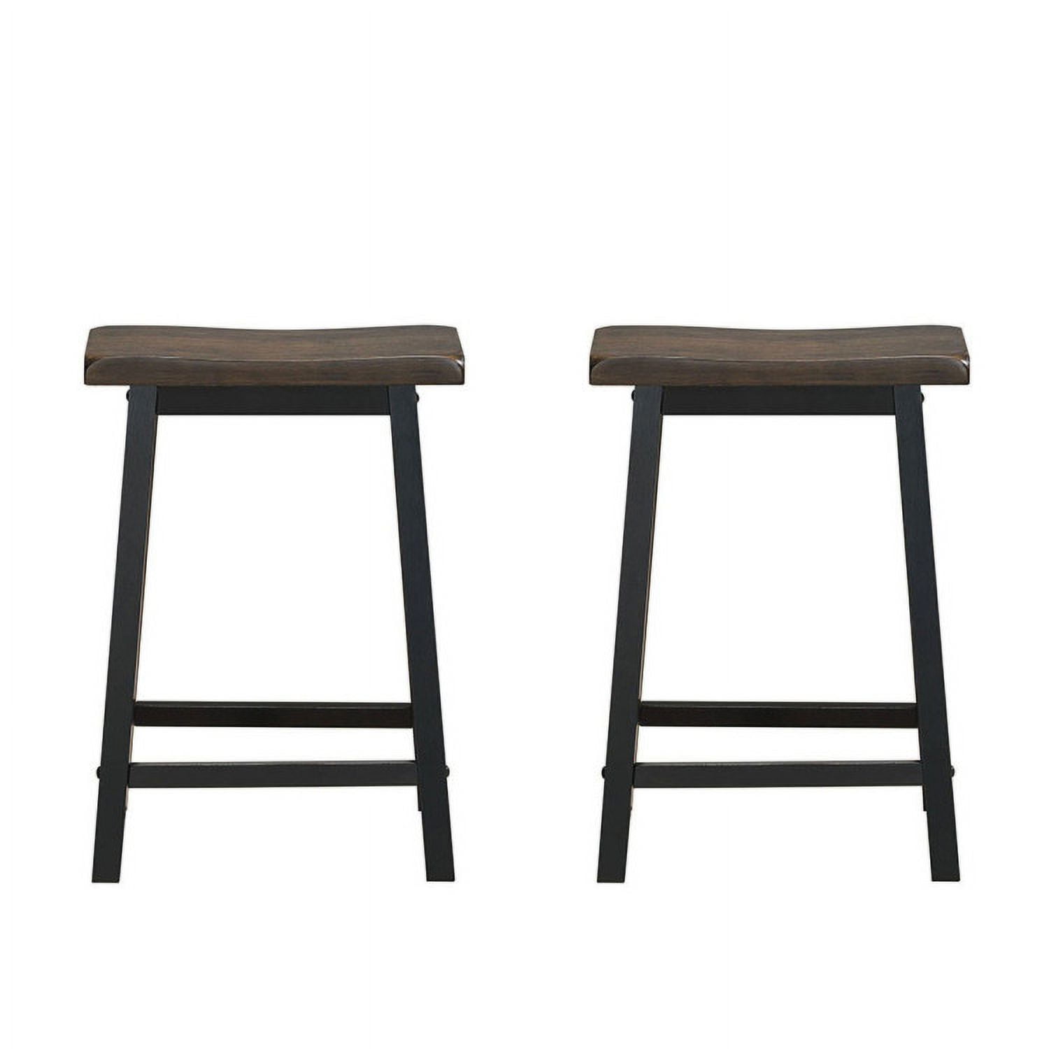 Demi Bonn 24" Height Set of 2 Wood Bar Stools,door Home Kitchen Dining Room Dining Chair, Gray