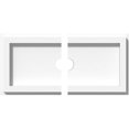 thumbnail image 1 of Ekena Millwork CMP10X5RE2-01000 1 in. ID x 3.5 in. Rectangle Architectural Grade PVC Contemporary Ceiling Medallion - 2 Piece, 1 of 4