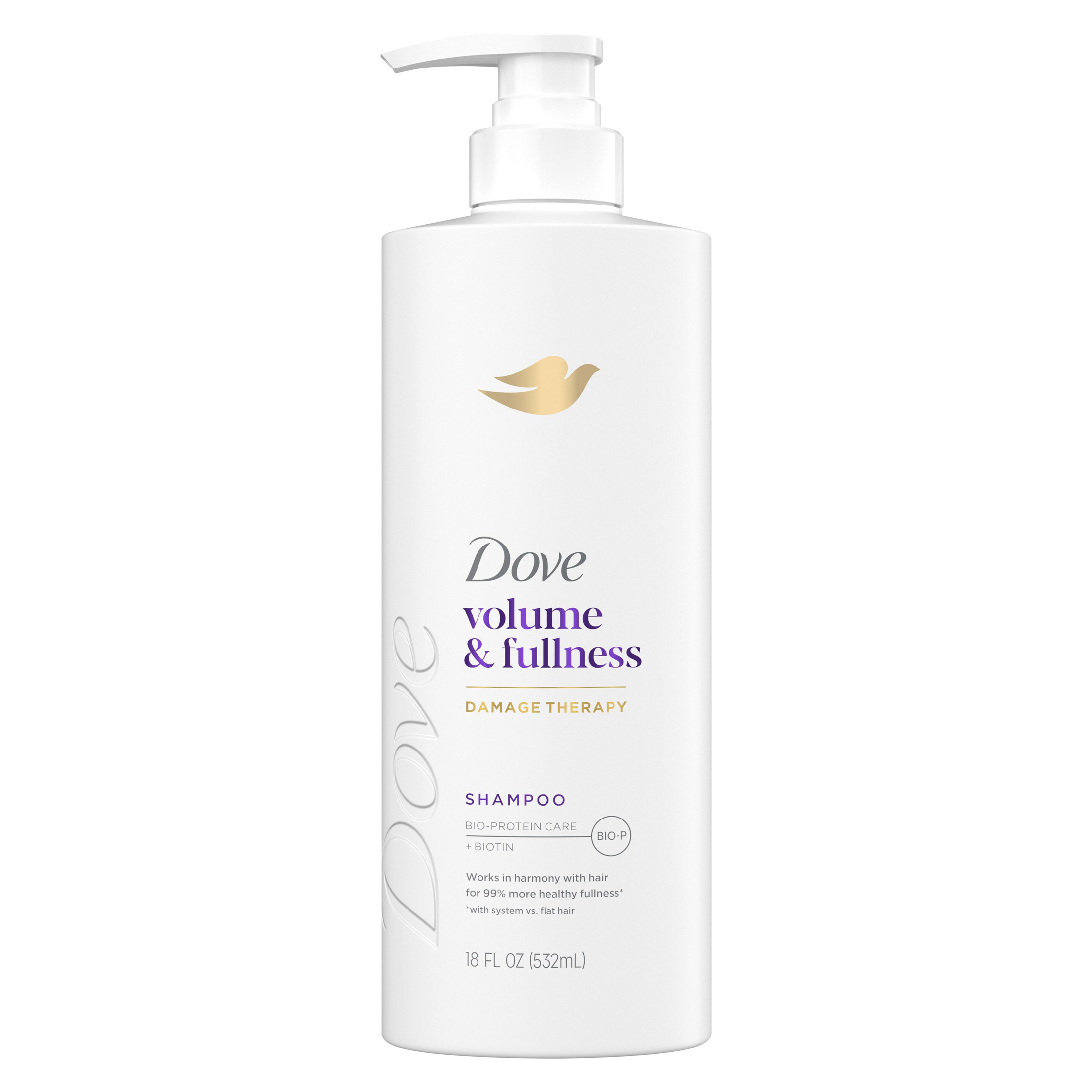 Dove Shampoo for Fine, Thin Hair Volume & Fullness with Bio-Protein Care Technology and Biotin, 18 Fl Oz