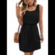thumbnail image 2 of Vestido Mini con Cordón Texturizado y Calado para Mujer, Negro, Talla XL, 2 of 9