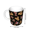 thumbnail image 2 of Disketp Rose Flower Bear Large Coffee Mug with Handle Tea Cup Novelty Coffee Cup for Men Women Office Work, 2 of 6