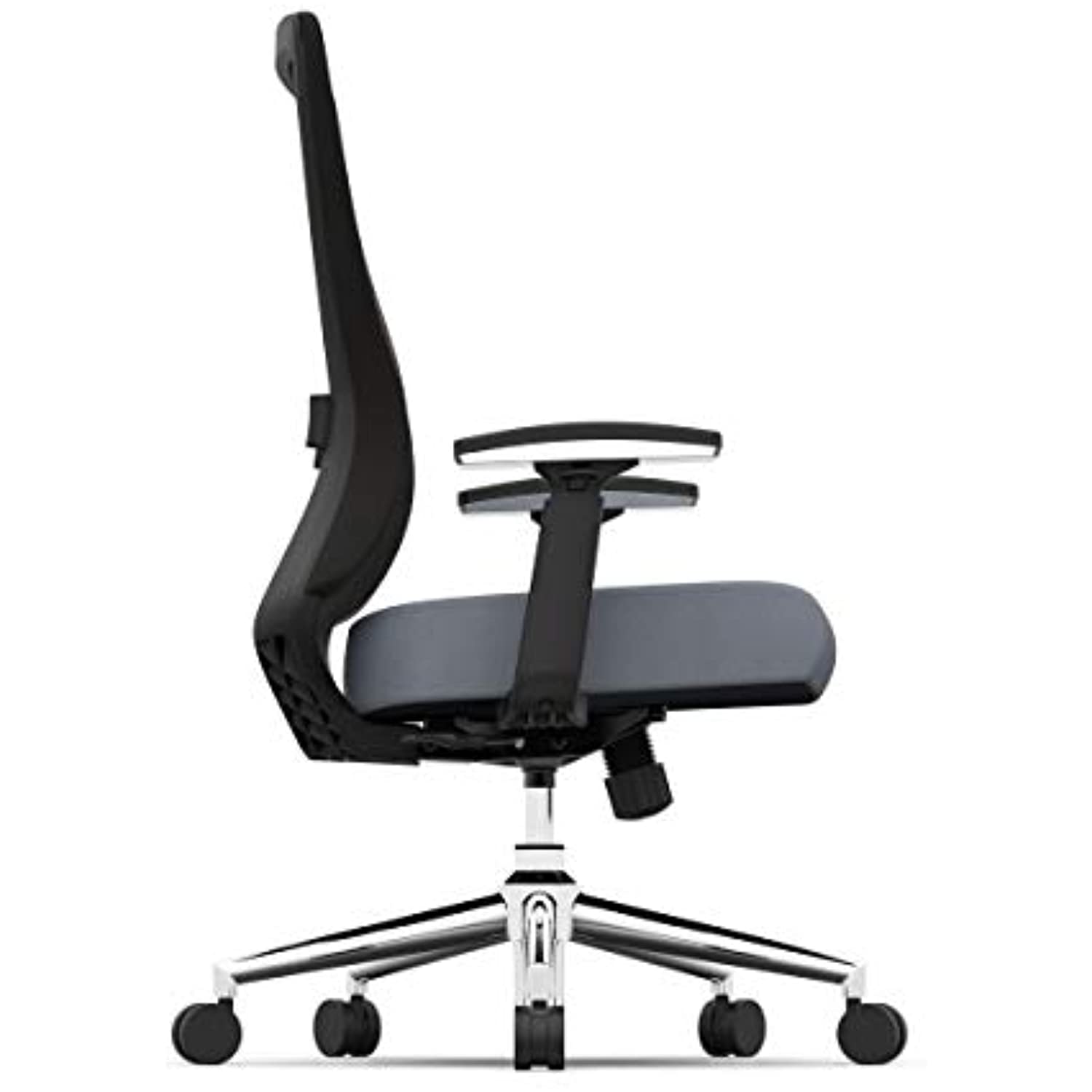 Realspace Levari Faux Leather Mid-Back Task Chair, Gray/Black - image 8 of 8