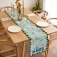 thumbnail image 3 of Easter Table Runner - 72 Inch Long, Kitchen Dining Table Runner Dresser Scarves, Black Plaid Truck Eggs Bunny Spring Floral Gnomes Farmhouse Decor for Coffee Tables Wedding Party Banquet, 3 of 8