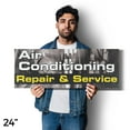 thumbnail image 4 of AC Repair & Service Vinyl Decal 24 Inch x 9 Inch Weatherproof Heavy-Duty Adhesive Backing | HVAC Maintenance, Cooling Systems, Heating Repairs | Made in USA, 4 of 6