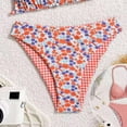 thumbnail image 5 of Yindaity Girls Swimsuits Girls Swimsuit, 2 Piece Bikini Set Ruffle Bathing Suit with Adjustable Strap Girls' Swimwear(Orange,7-8 Years), 5 of 5