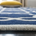 thumbnail image 4 of SAFAVIEH Chatham Giovanni Geometric Wool Area Rug, Dark Blue/Ivory, 5' x 5' Square, 4 of 10