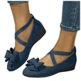 thumbnail image 5 of YLYL Wedge Loafers for Women Crisscross Ankle Strap Pointed Toe Slip on Fashion Casual Dress Shoes, 5 of 6