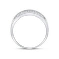 thumbnail image 4 of FB Jewels 10k White Gold Mens Round Diamond Micropave Wedding Anniversary Band Ring 1/3 Cttw Size 9, 4 of 4