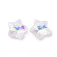 thumbnail image 3 of 100pcs Electroplate Glass Charms Faceted Star Clear AB 13x13.5x7mm Hole: 1.2mm, 3 of 4