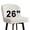 26"-Beige-Fabric, variant on MultiHaven 30" Shell Back Bar Stools Set of 2,Swivel Counter Height Fabric Chairs with Metal Legs for Kitchen Island,Bar,Cafe - Mid Grey
