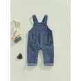 thumbnail image 2 of Gzhioc Toddler Boys Girls Spring Autumn Sling Jumpsuit Solid Color Sleeveless Suspender Pants,0-5 Years, 2 of 8