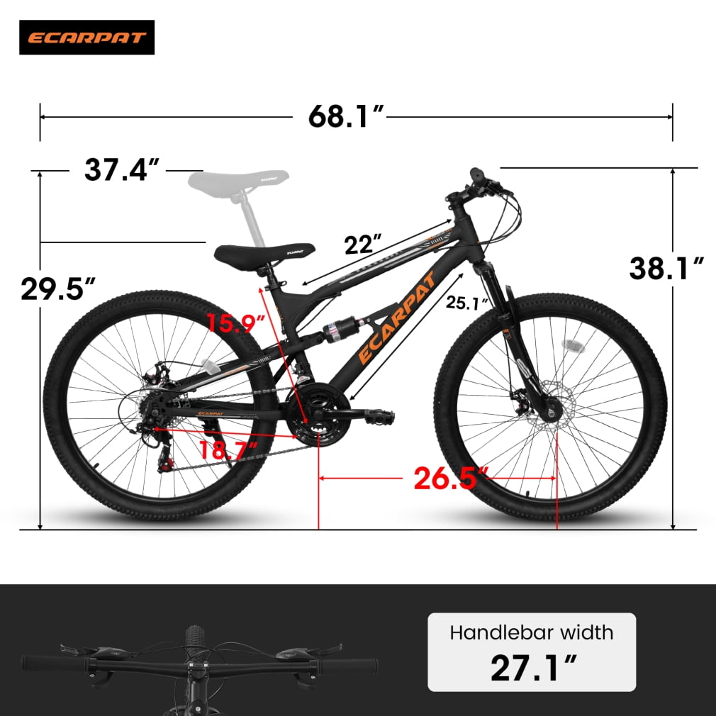 21-Speed Mountain Bike with Dual Suspension System & Lightweight
