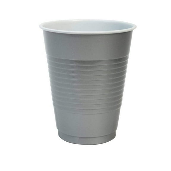 Disposable 9oz Silver Plastic Cups: 8CT